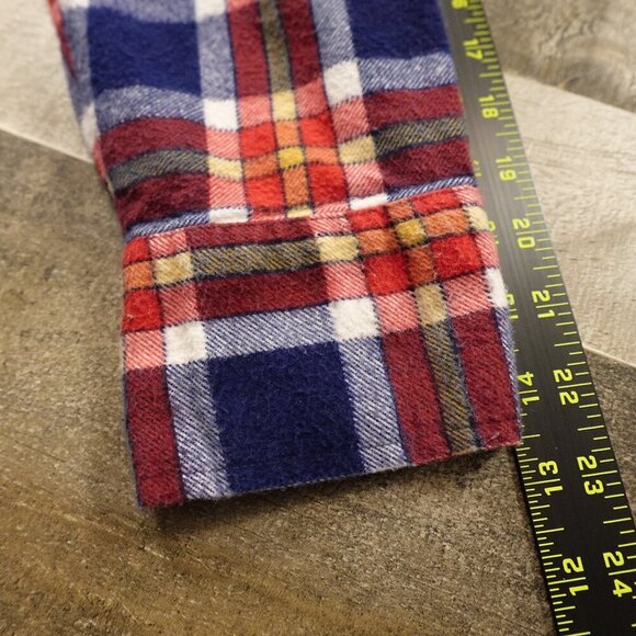 Bud Berma highlander flannel men's XL red blue white - Picture 6 of 8